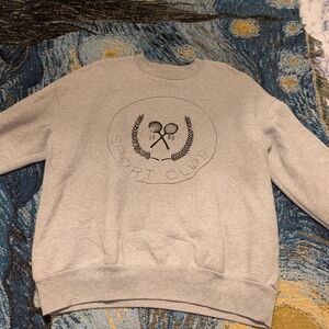 OAK + FORT Light Gray Crewneck Sweater